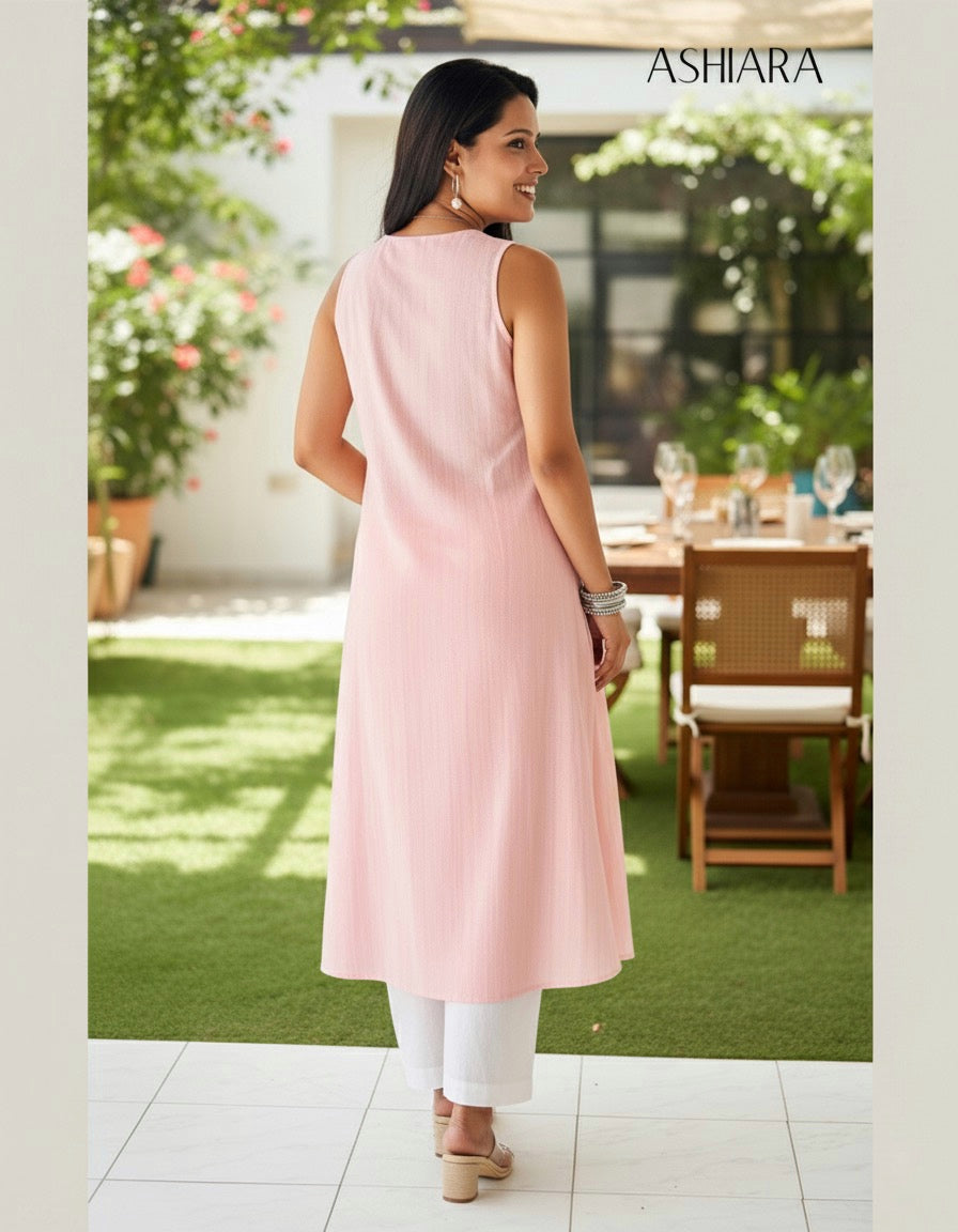 Yara Kurta Top- Soft Pink