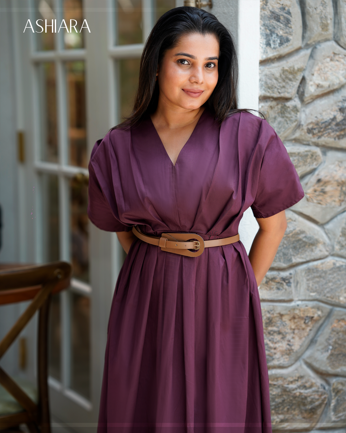 KIARA DRESS- Wine