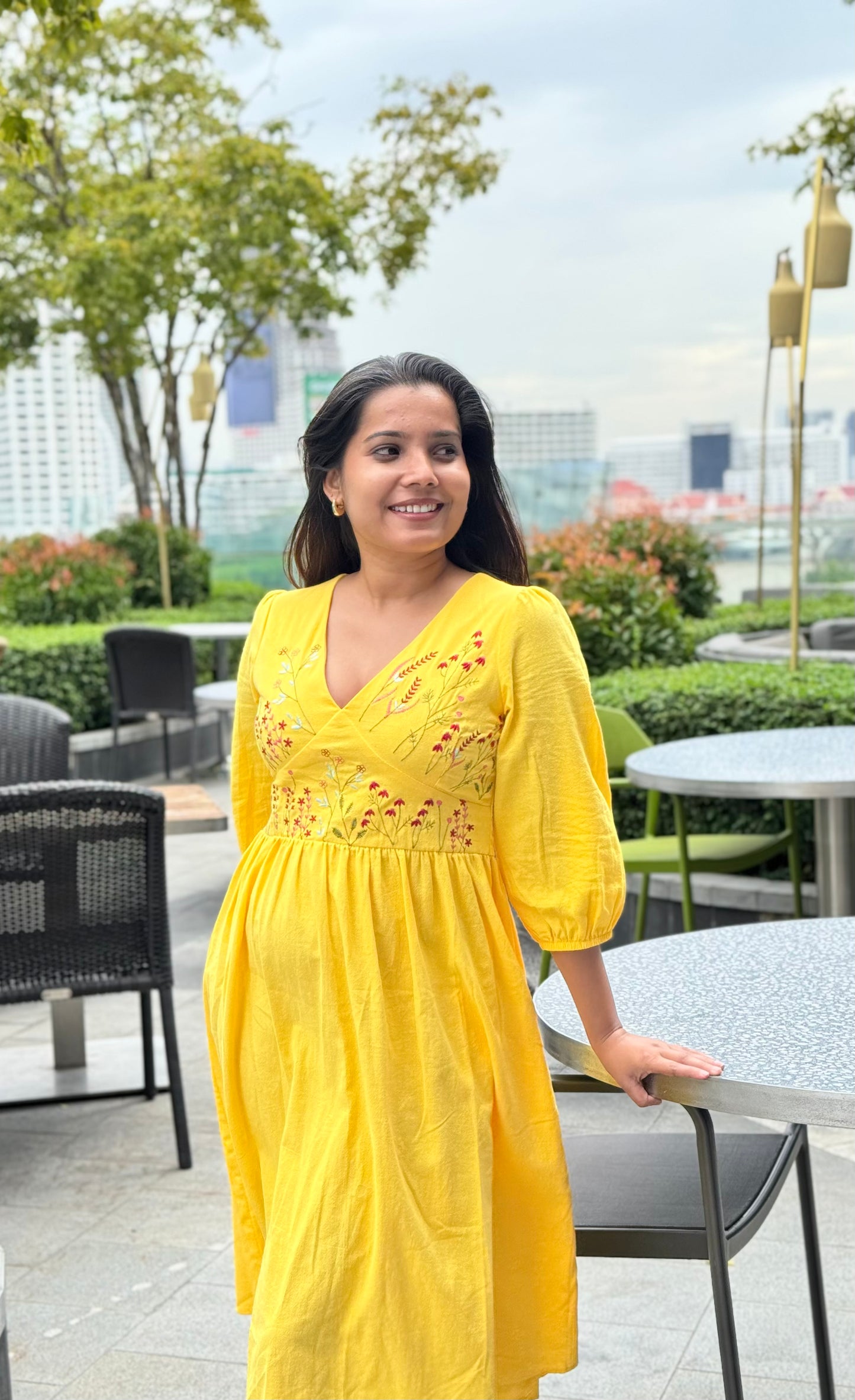LE'LUSIA MIDI DRESS -Yellow