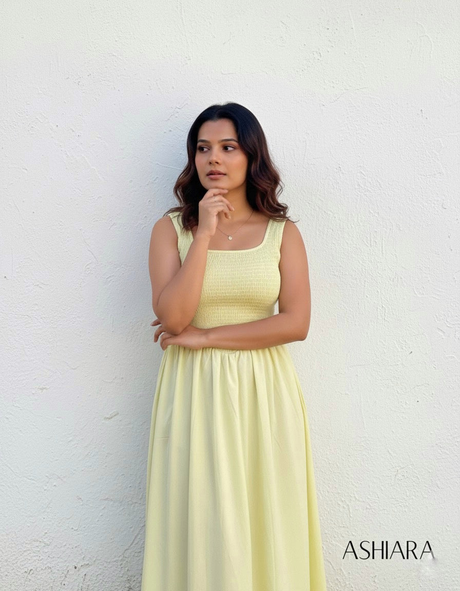 Lunara Maxi dress- Lemonade yellow
