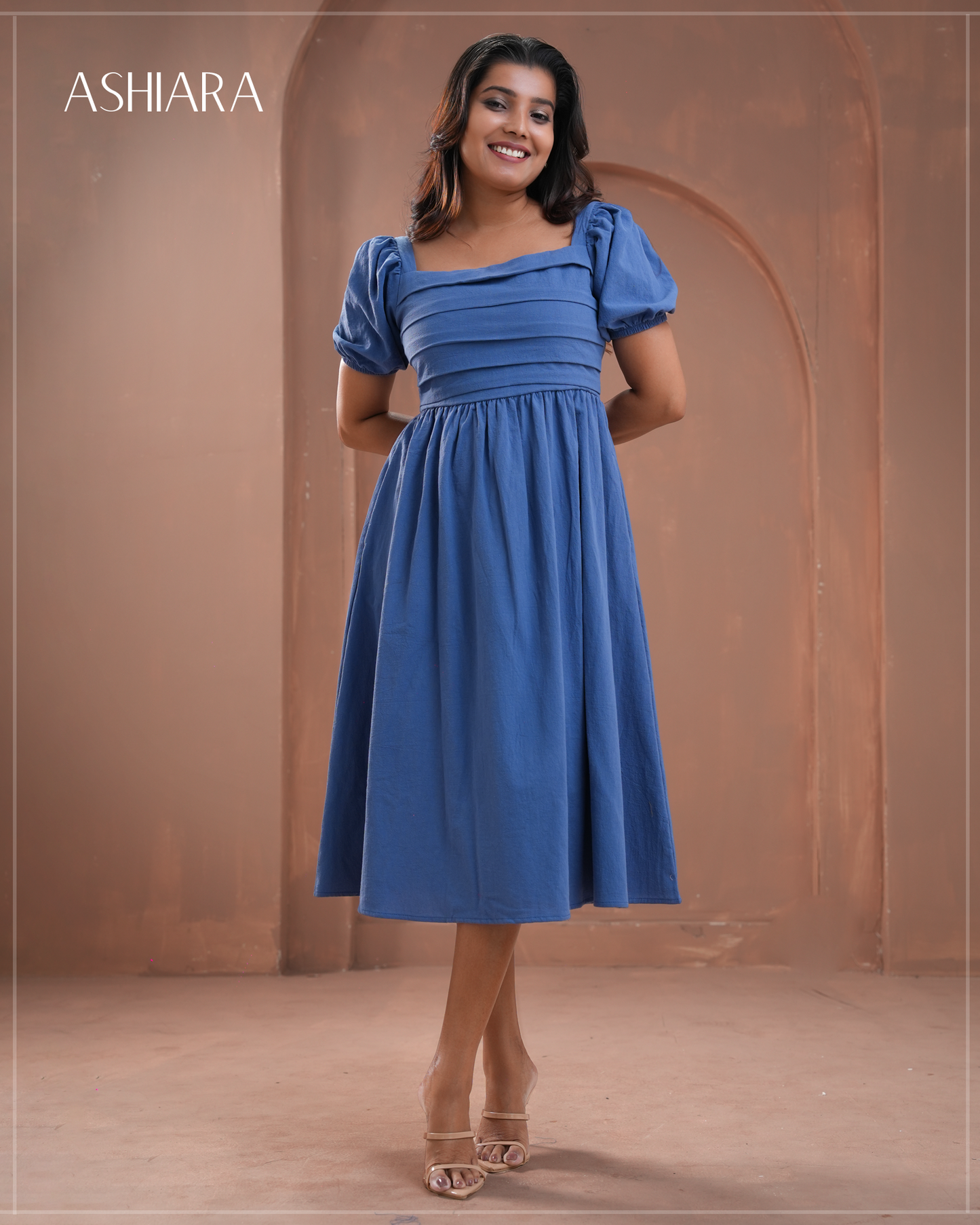BELLA MIDI DRESS -Blue