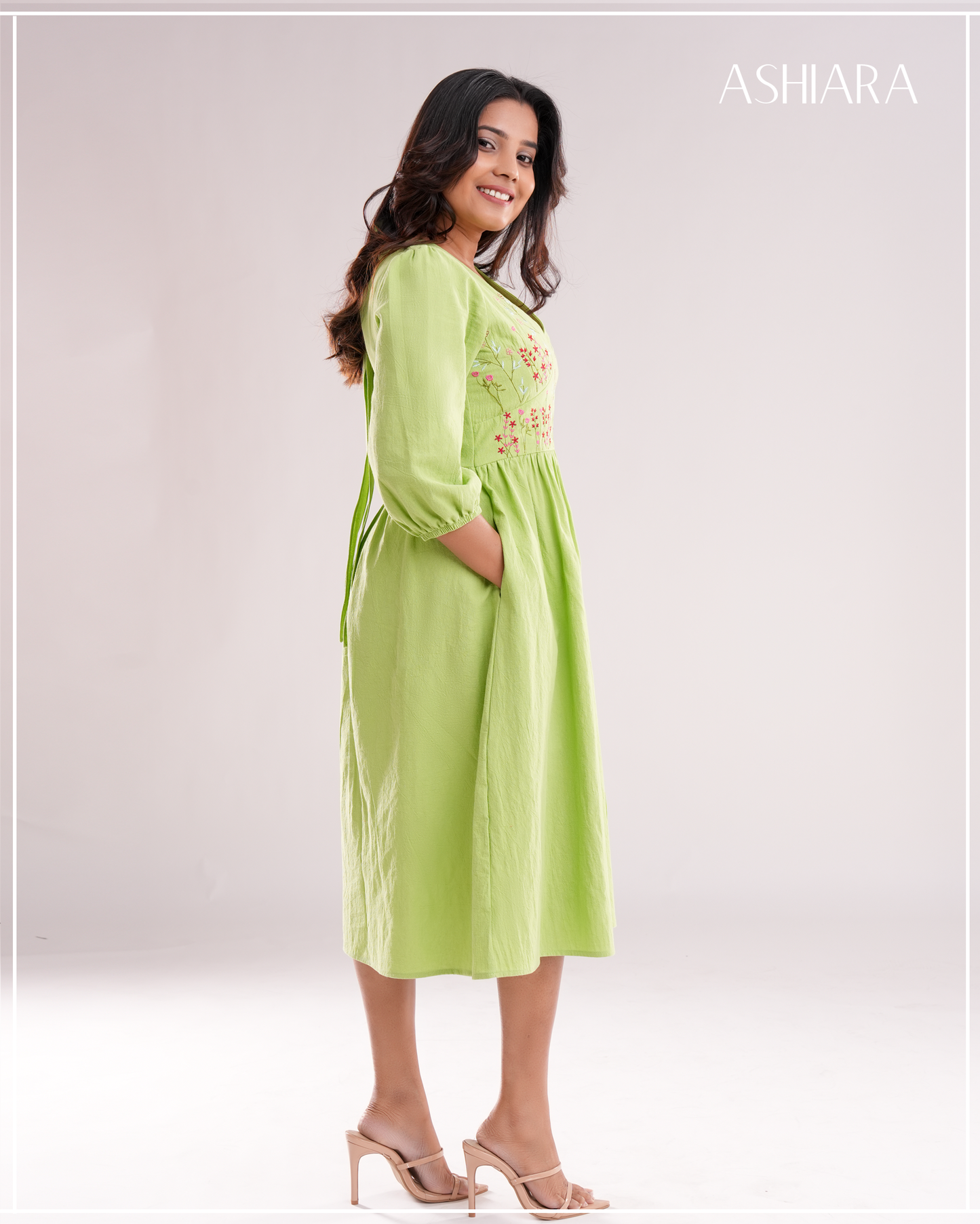LE'LUSIA MIDI DRESS - Green