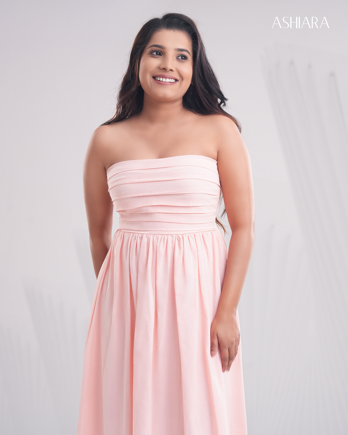 Princess Midi Dress-Peach