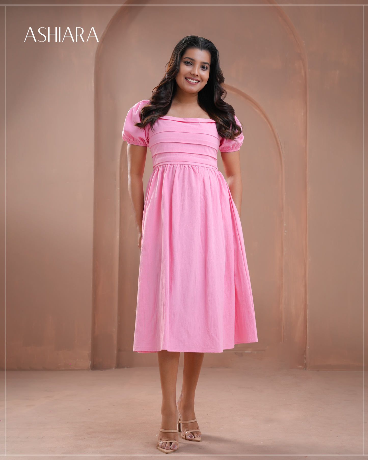 BELLA MIDI DRESS -Pink