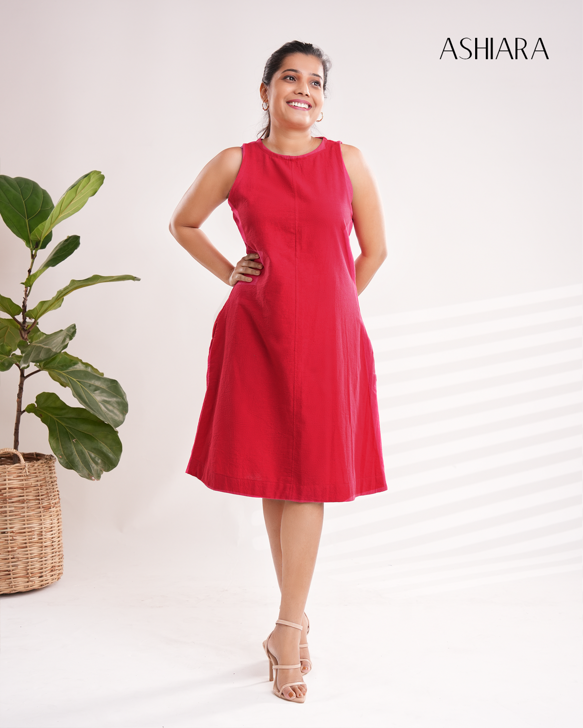 Tara Mini Dress- Dark Fuchsia