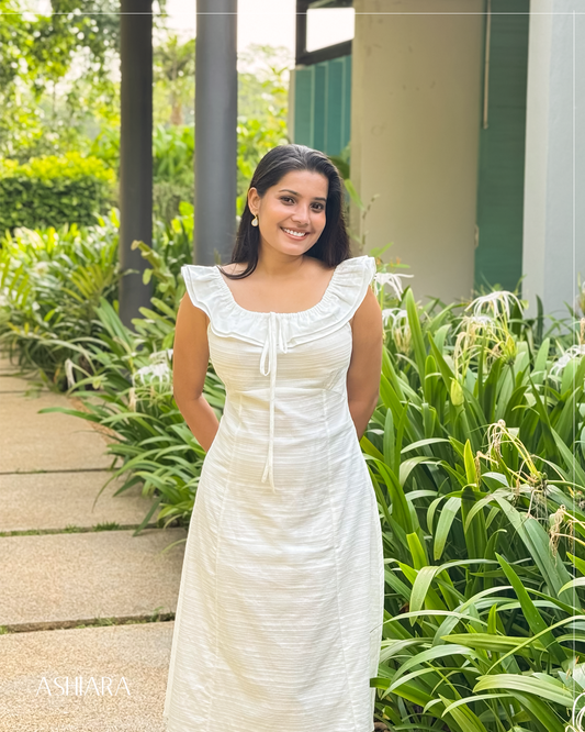 Elise Midi Dress- White