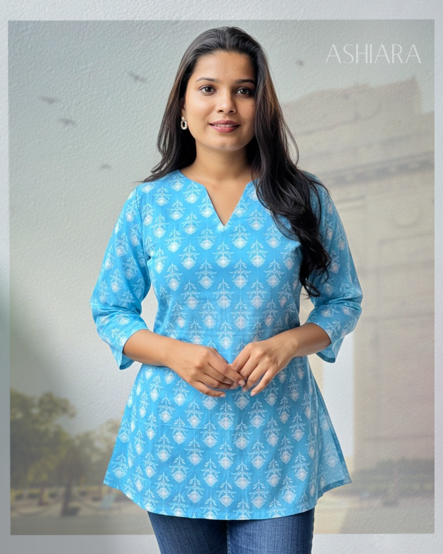 Zaara Kurti- Light Blue