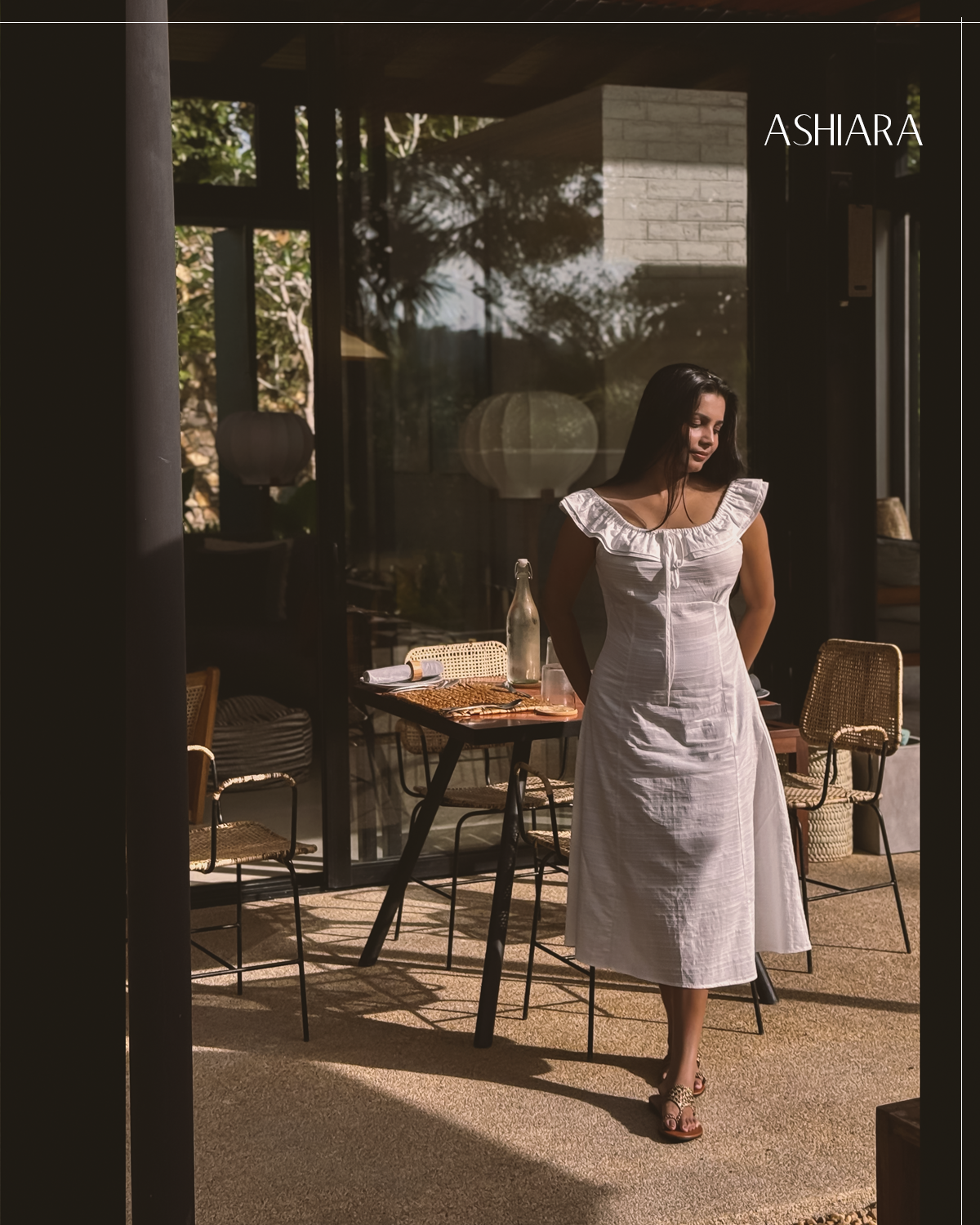 Elise Midi Dress- White
