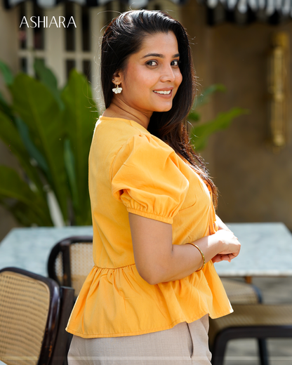 LILY TOP - Yellow