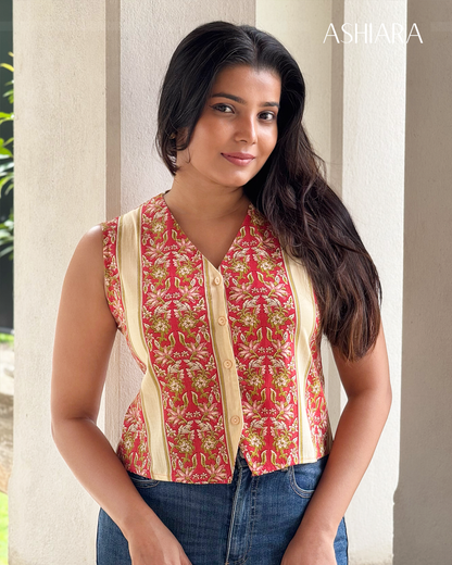 MIRA VEST TOP- Red