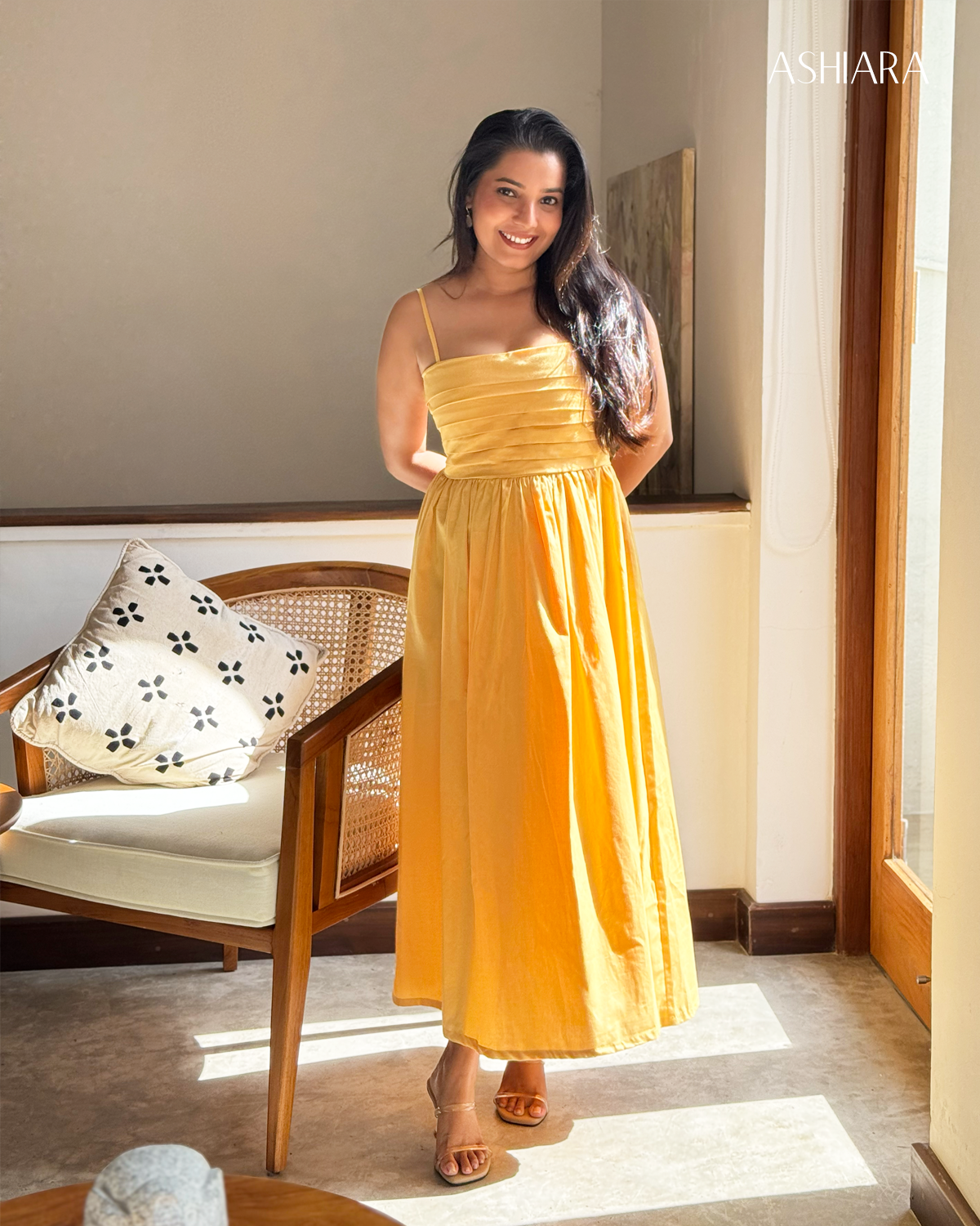 ASHIARA PRINCESS MAXI DRESS - Yellow