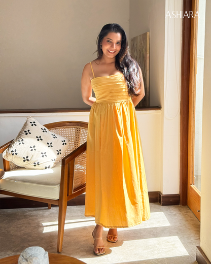 ASHIARA PRINCESS MAXI DRESS - Yellow