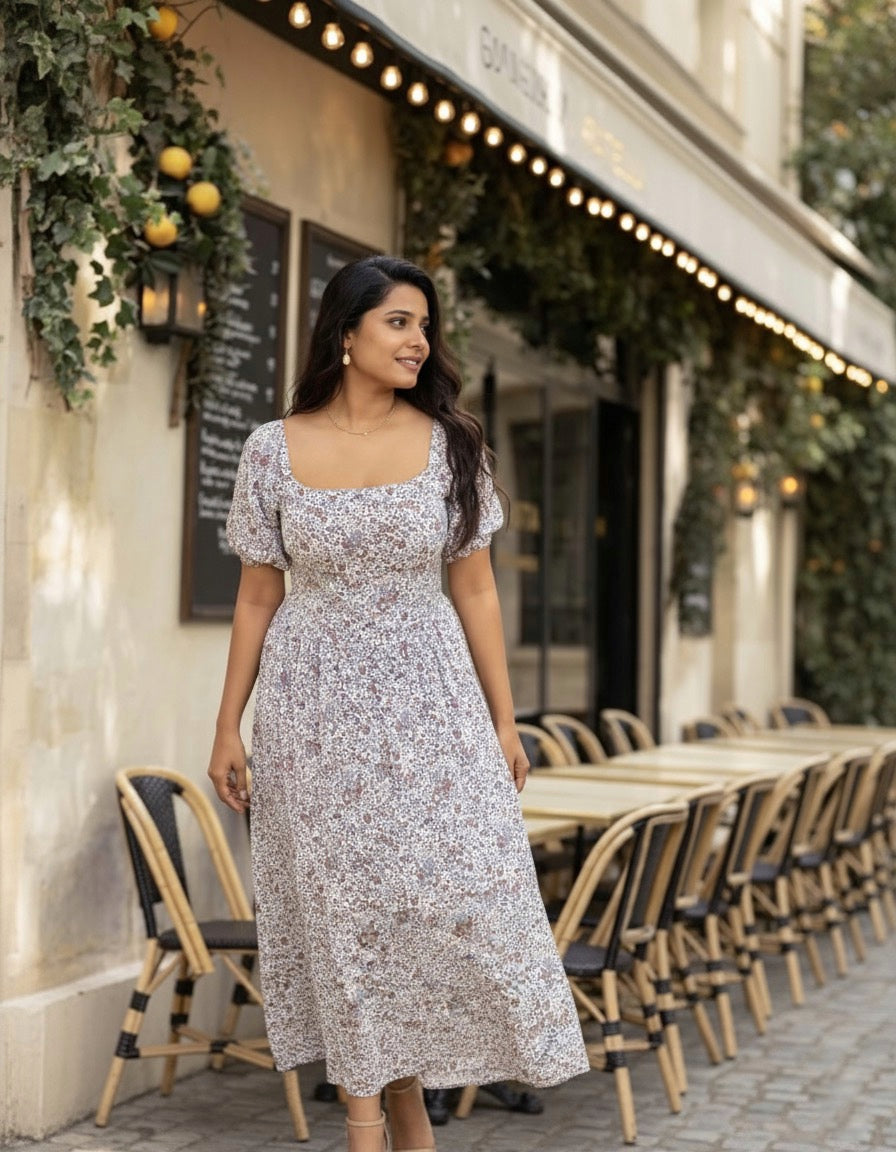 Mira Maxi Dress- Brown