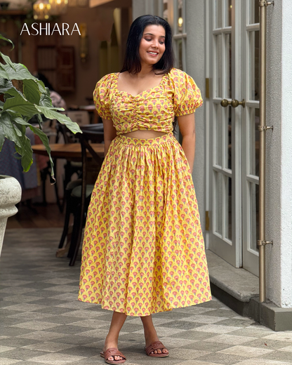 KETHAKI Dress- Yellow