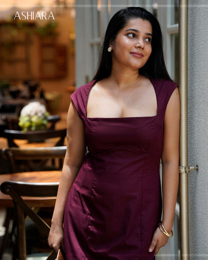 GWEN Dress- Wine