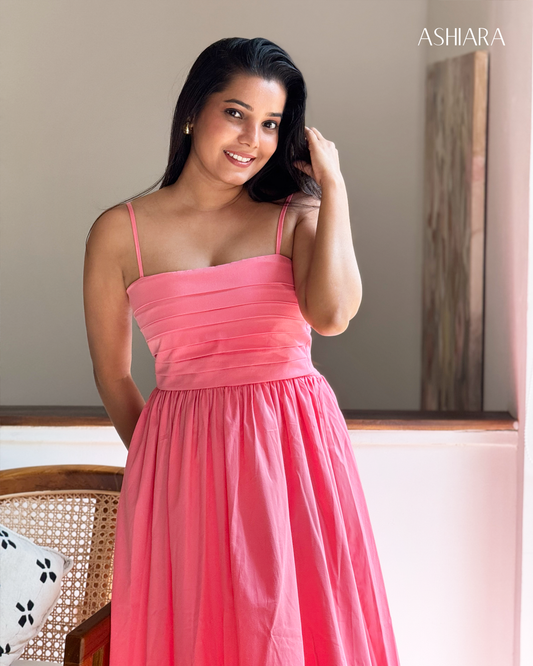 ASHIARA PRINCESS MAXI DRESS - Rose