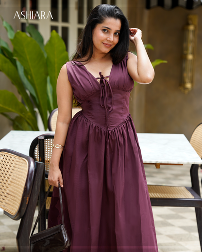 CLAIRE Dress - Wine
