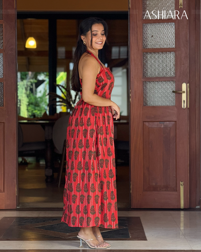 FLORA MAXI DRESS - Red