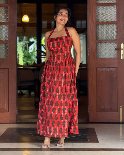 FLORA MAXI DRESS - Red
