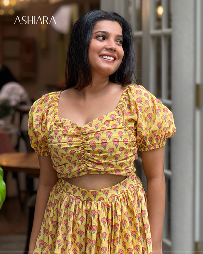 KETHAKI Dress- Yellow