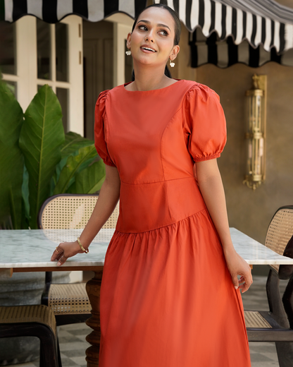 SUHALI Dress - Teracotta