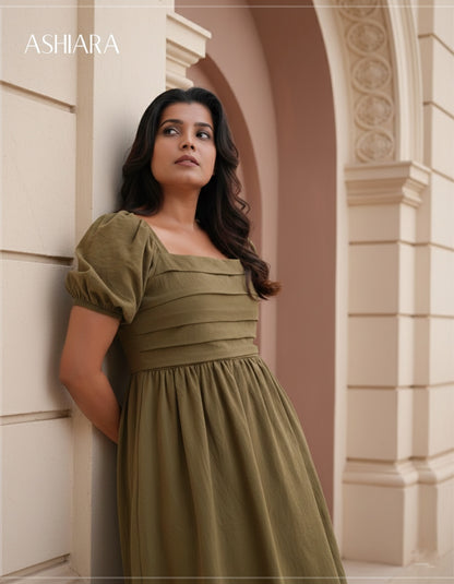 BELLA MIDI DRESS -Green