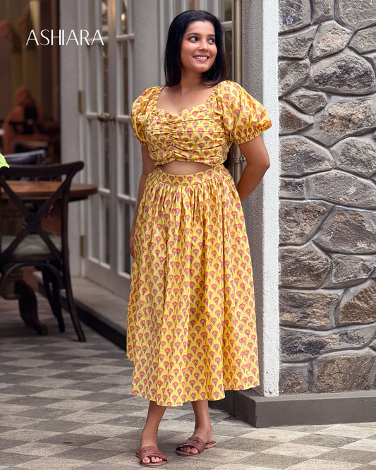 KETHAKI Dress- Yellow
