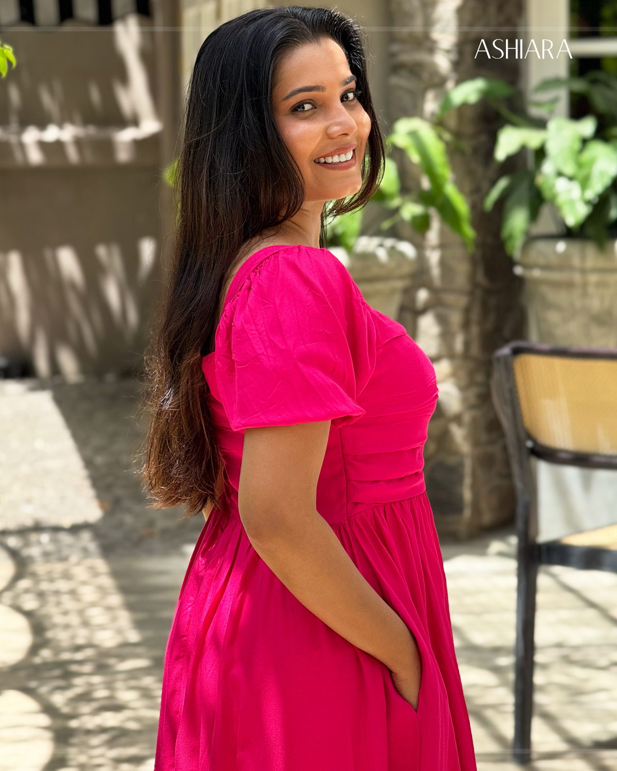BELLA MAXI DRESS- Hot Pink
