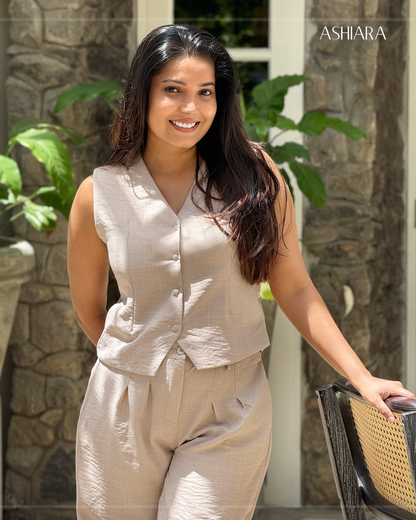 DALIA PANT- Beige