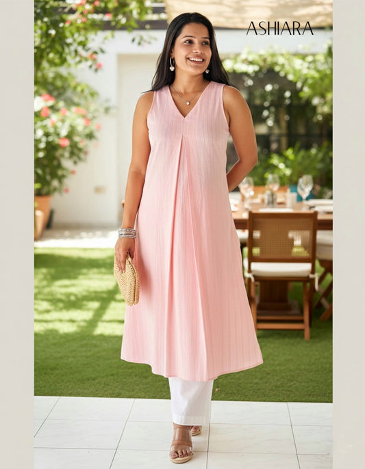 Yara Kurta Top- Soft Pink