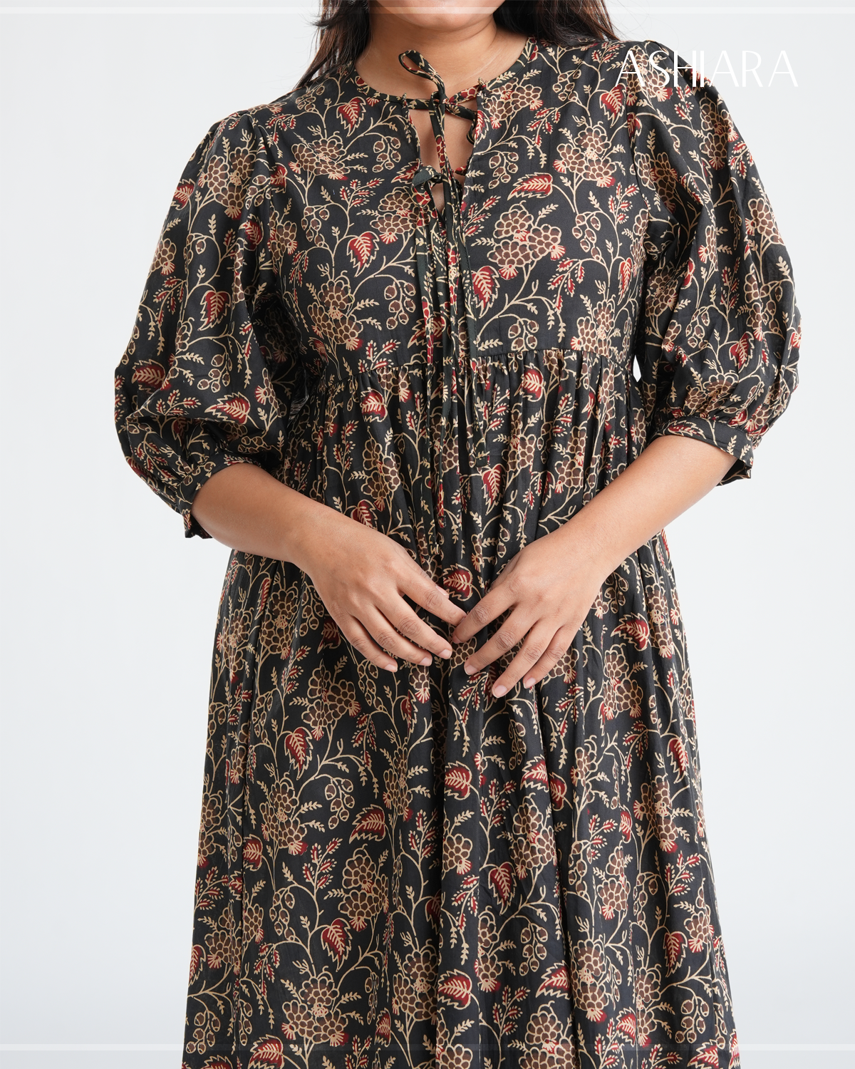 SARA MIDI DRESS - Black