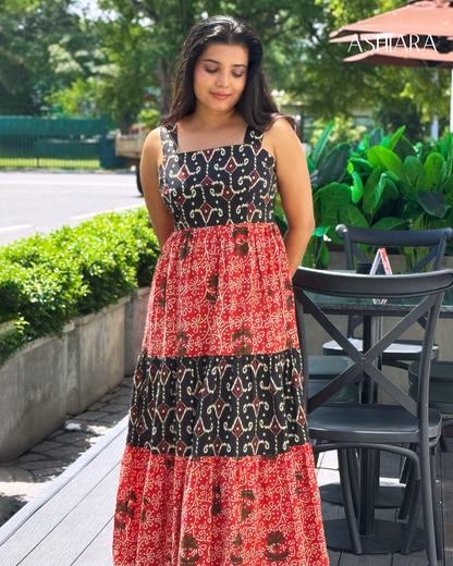 AMELIE MAXI - Black & Red