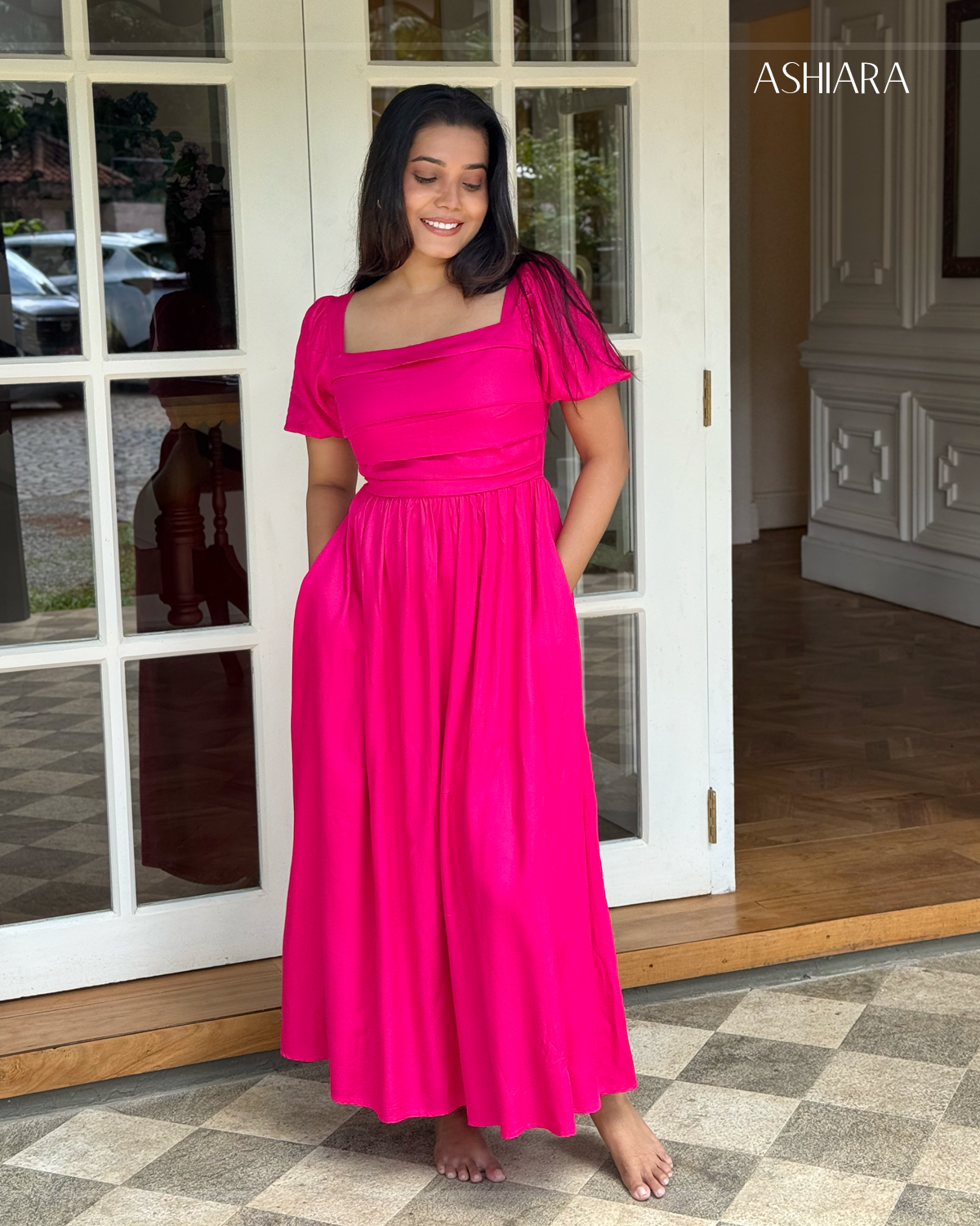 BELLA MAXI DRESS- Hot Pink