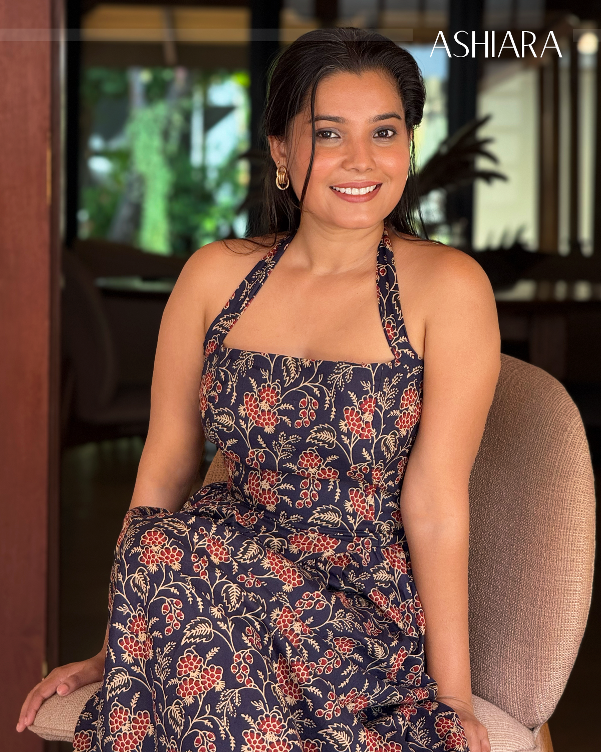 FLORA MAXI DRESS - Navy