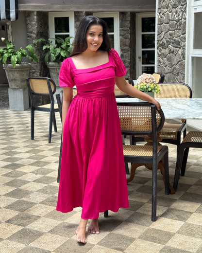 BELLA MAXI DRESS- Hot Pink