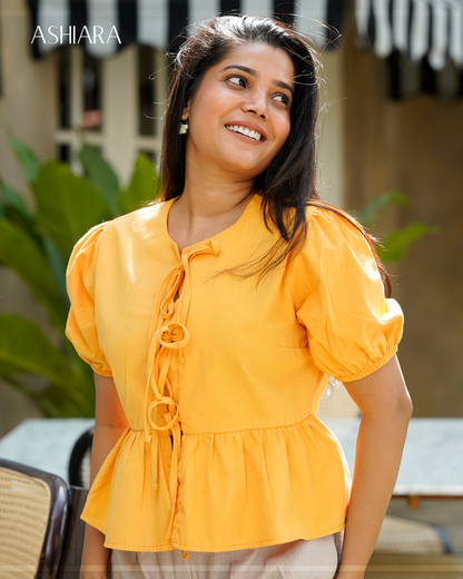 LILY TOP - Yellow