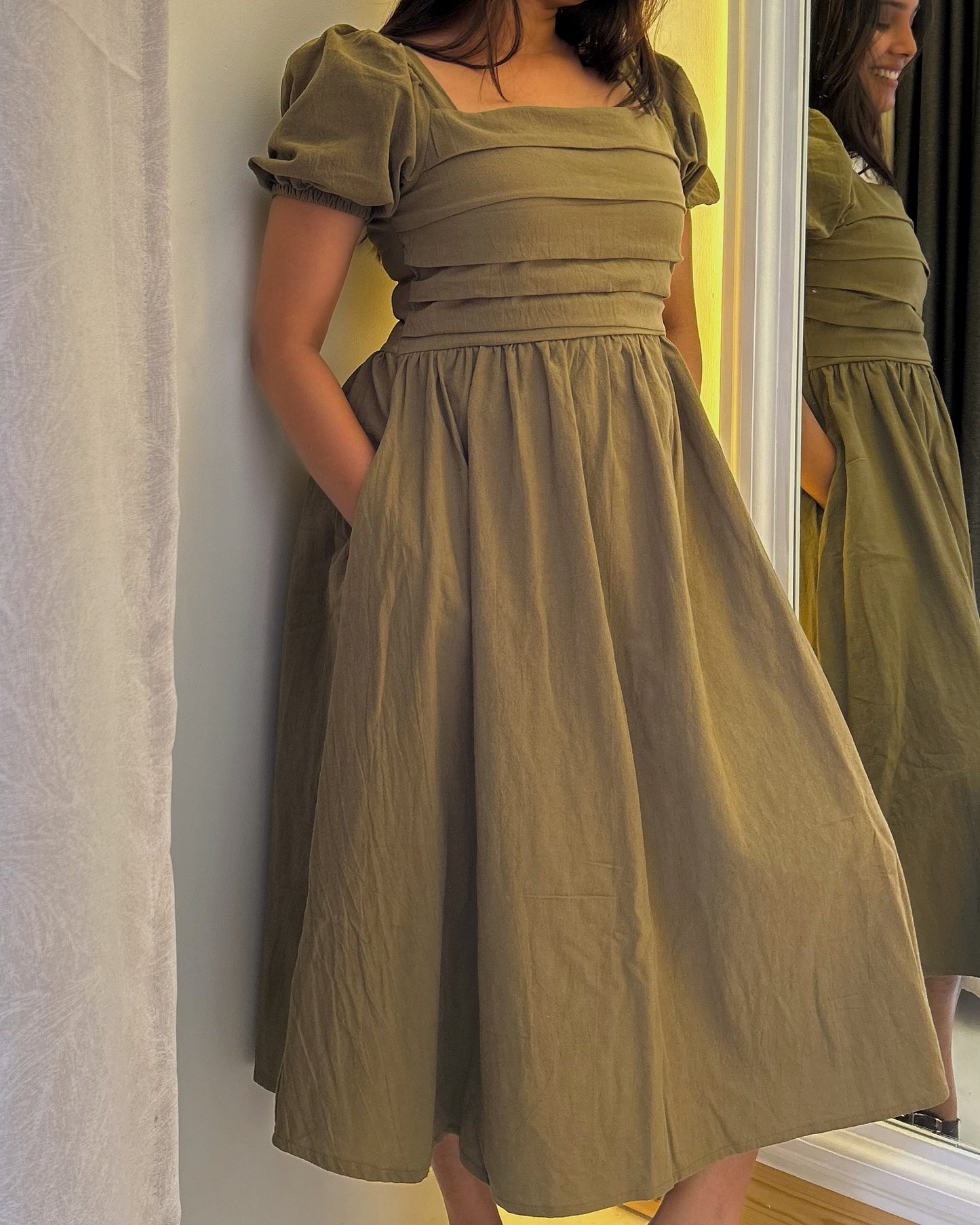 BELLA MIDI DRESS -Green