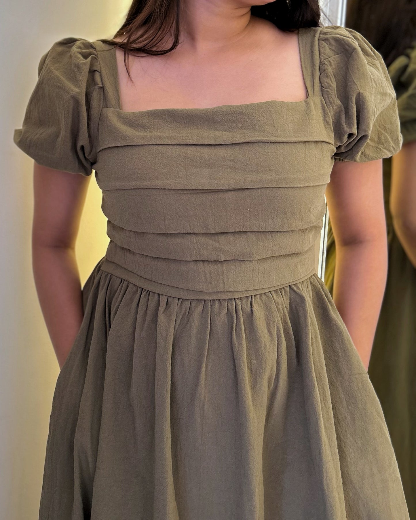 BELLA MIDI DRESS -Green