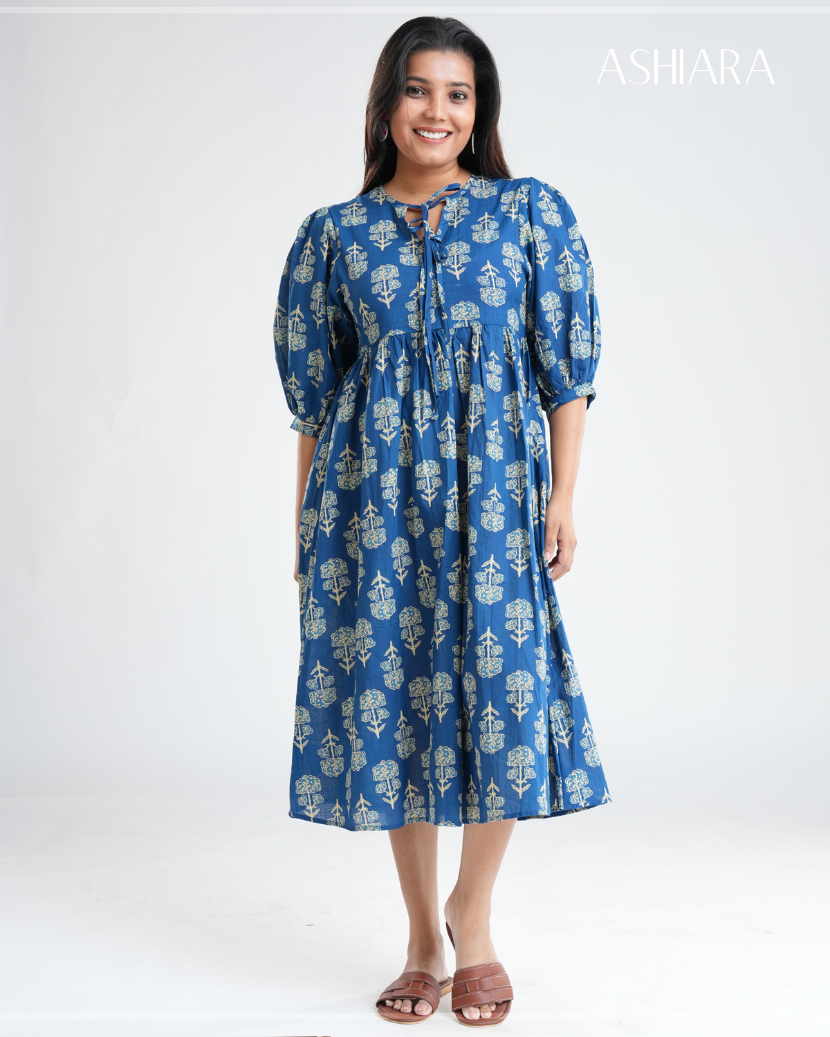 SARA MIDI DRESS - Dark Blue