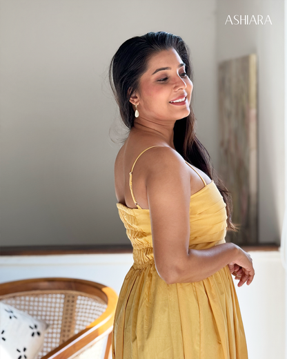 ASHIARA PRINCESS MAXI DRESS - Yellow