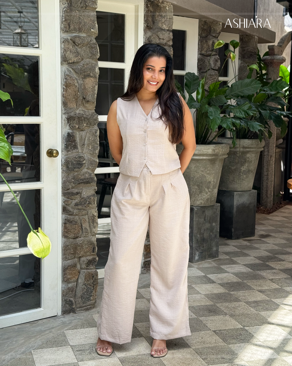 DALIA PANT- Beige