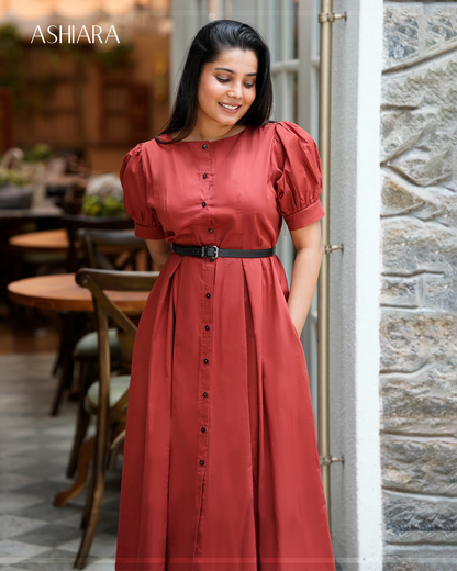 CATHY Dress - Terracotta