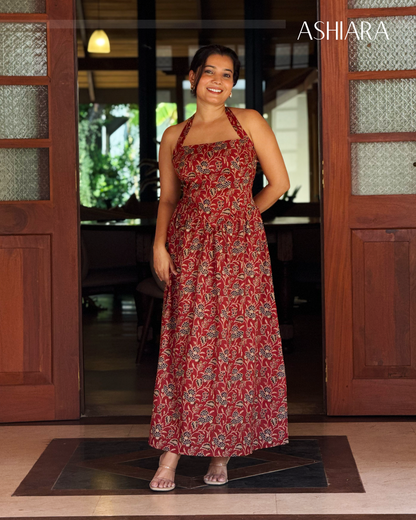 FLORA MAXI DRESS- Maroon