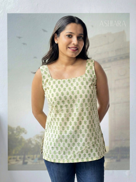 Vaani Kurti- Green Floral