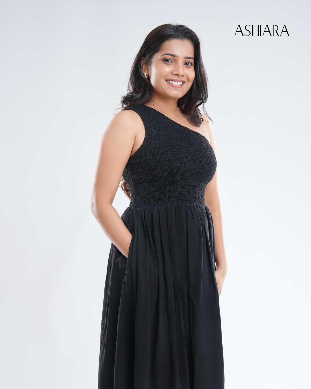 Celeste Midi Dress-Black