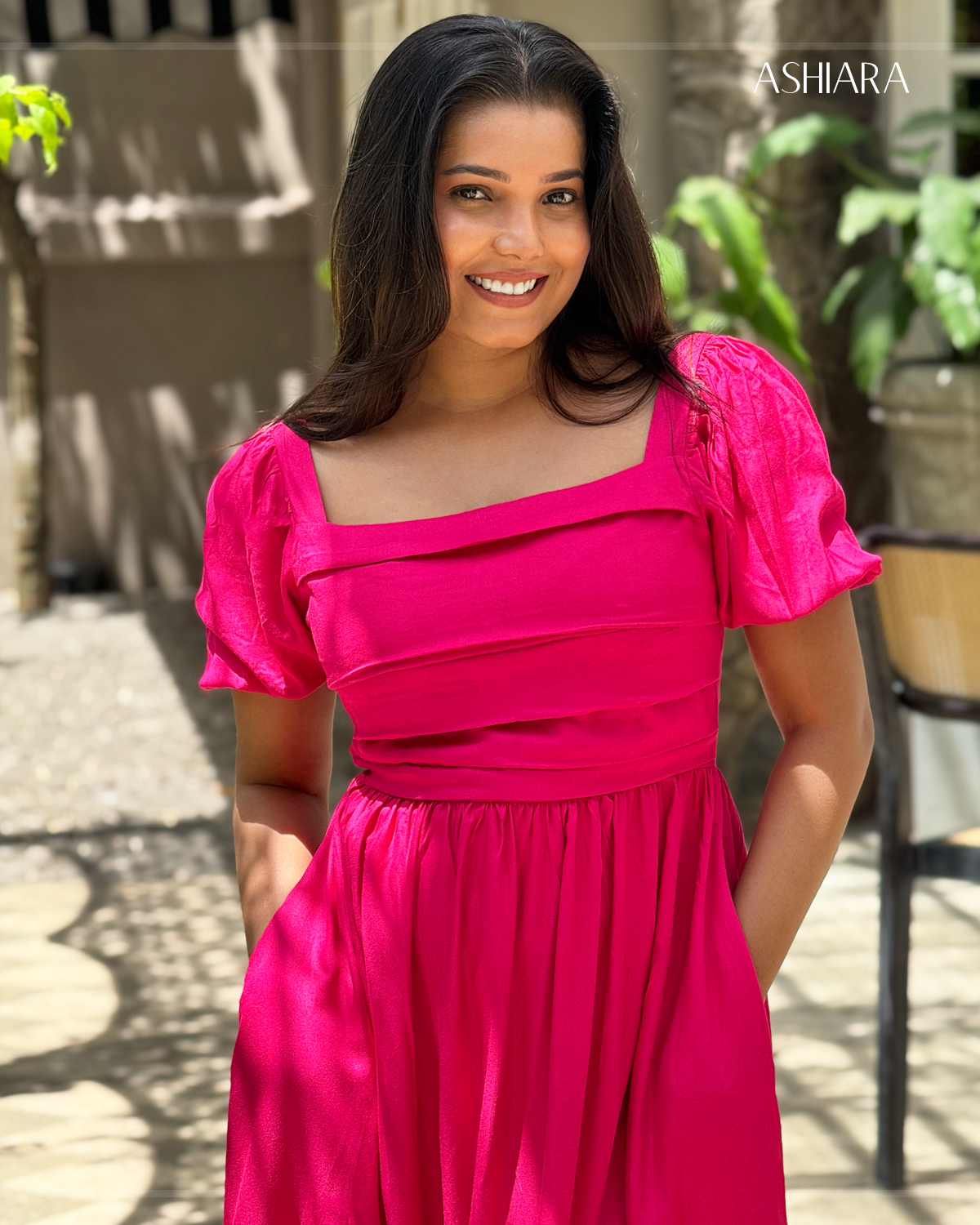 BELLA MAXI DRESS- Hot Pink