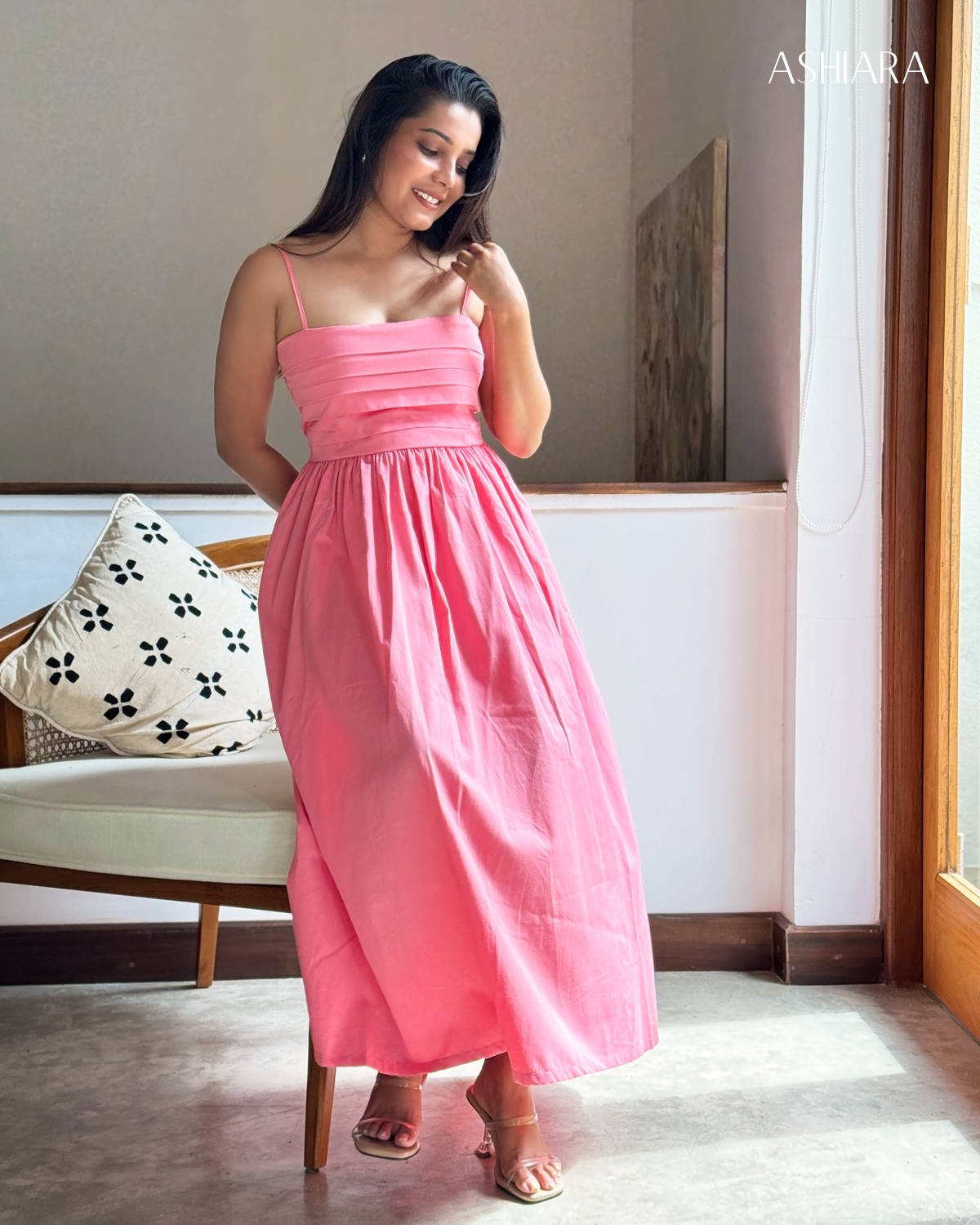ASHIARA PRINCESS MAXI DRESS - Rose