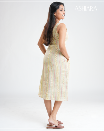 LANA MIDI DRESS- Stripes