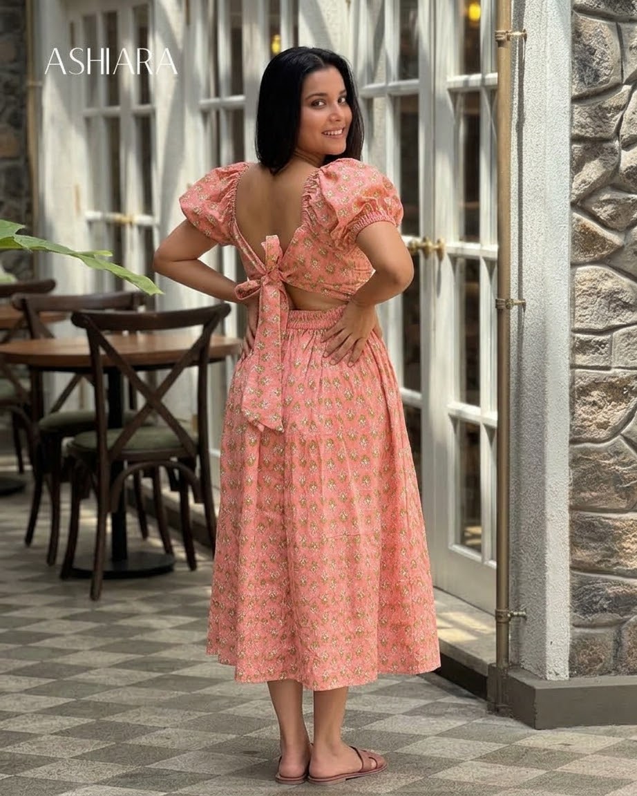 KETHAKI Dress - Peach