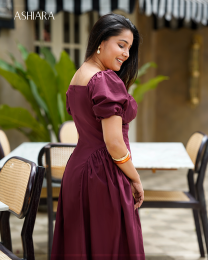 SCARLET Dress - Wine